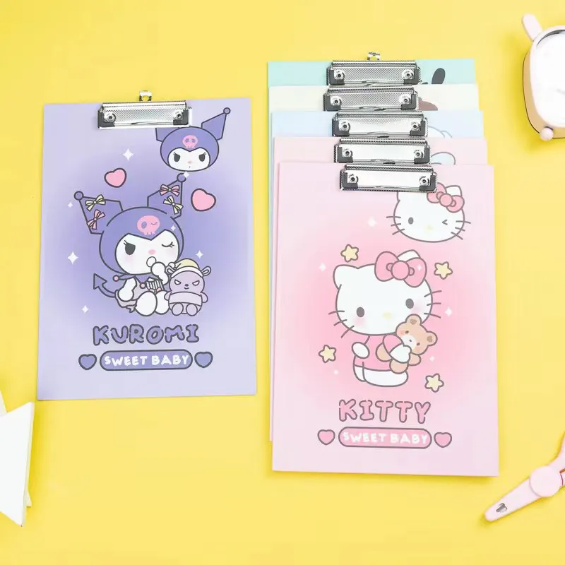 Imagem -02 - Sanrio a4 Pasta de Transferência Olá Kitty Kuromi Pachacco Writing Pad Clipe Clips Memo Board Material Escolar Escritório Estacionário