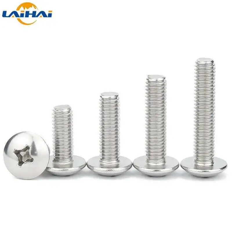 

10PCS UNC US 6#32 304 A2 Stainless Steel Cross Recessed Round large flat head Machine screw Bolts large flat head