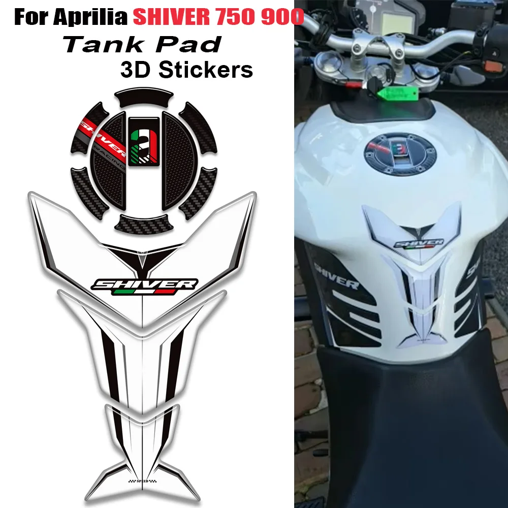 

Motorcycle For Aprilia SL 750 900 Shiver 3D Stickers Tank Pad Cap Grips Gas Fuel Kit Knee Decals Protection