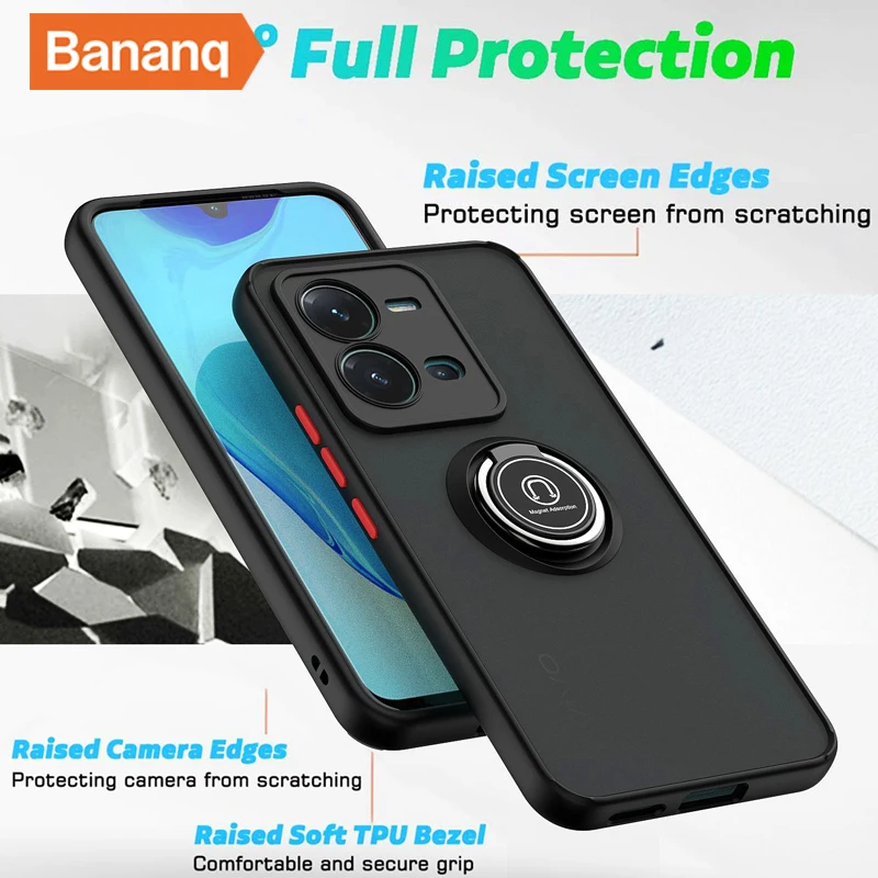 Peaktop Shockproof Stand Case For VIVO Y11 Y12 Y15 Y16 Y17 Y20 Y21 Y33S Y55 Y76 Y76S Y02S T1 Pro T2 5G S15E V21 V21E Phone Cover