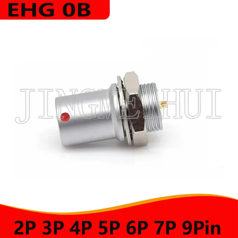 

EHG 0B 2 3 4 5 6 7 9Pin Aviation Metal Circular Push-pull Self-locking Female Socket Connector For Data And Telecom Systems