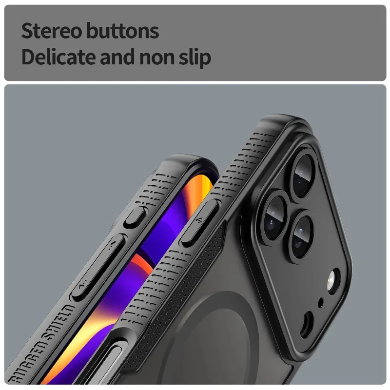 Matte Translucent Magnetic Case for Magsafe IPhone Air 17 16 15 14 13 11 Pro Max Plus 12 Mini 17Pro Mac Safe Armor Phone Cover