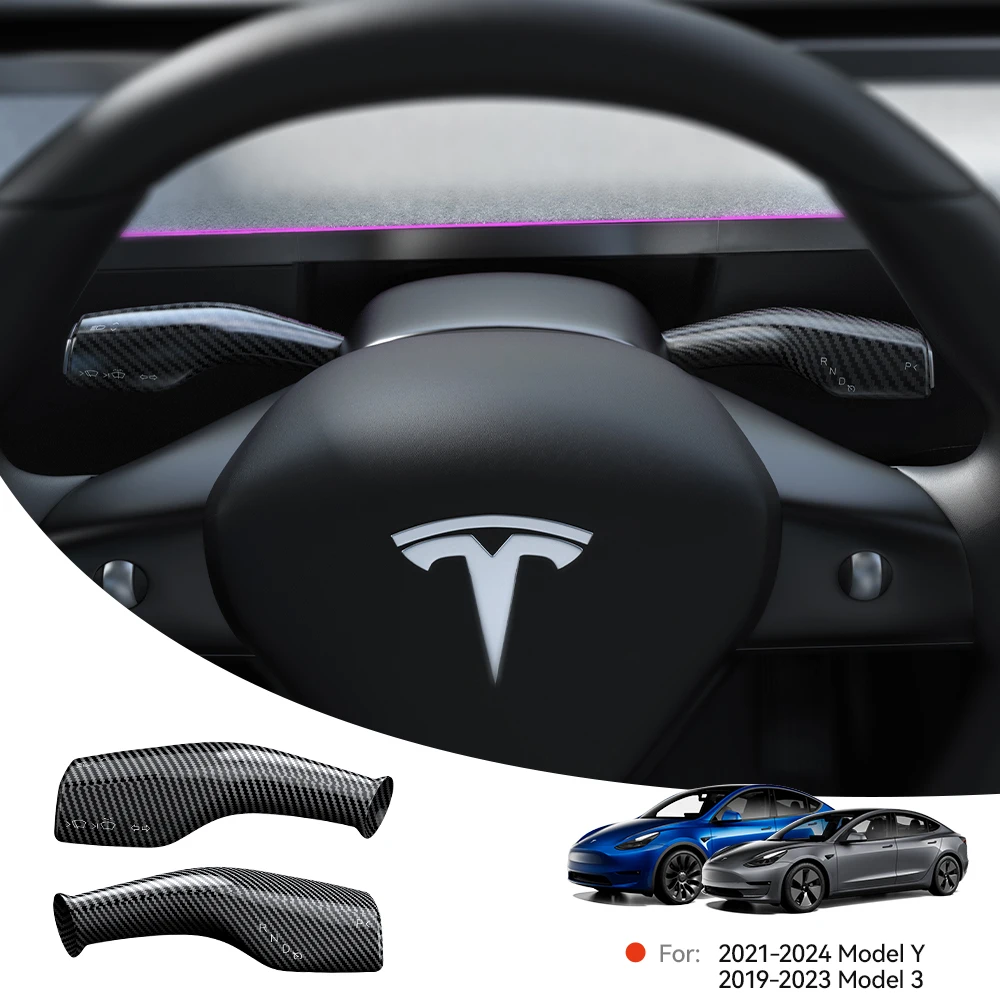 For Tesla Model 3 Model Y Full Package Trim Cover Of Carbon Fiber Matte Finish On Wiper Lever For Tesla 2022/2023 Accessorie