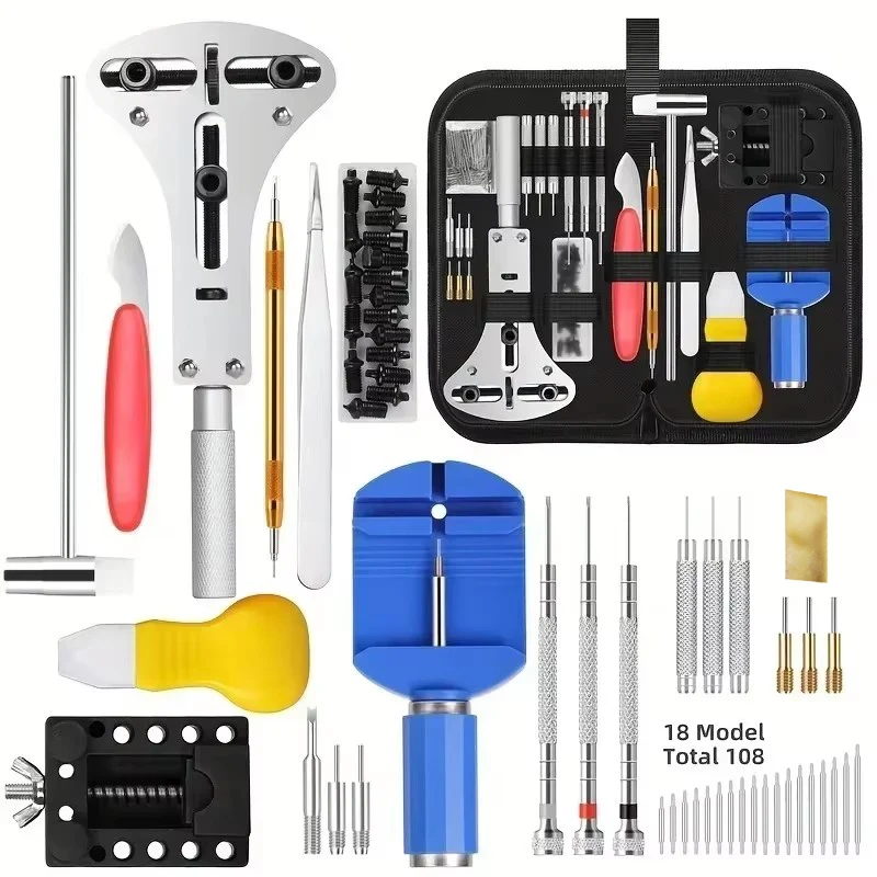 

148Pcs Watchmaker Watch Repair Repairing Tools Kit Case RemoverOpener Bar Set Watch Spring Pin Bars Back Case Opener Screw