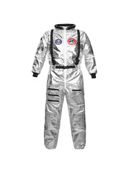 Cosplay Terno de astronauta adulto Cosplay Space Jumpsuit Zipper Flight, traje de Halloween para homens e mulheres