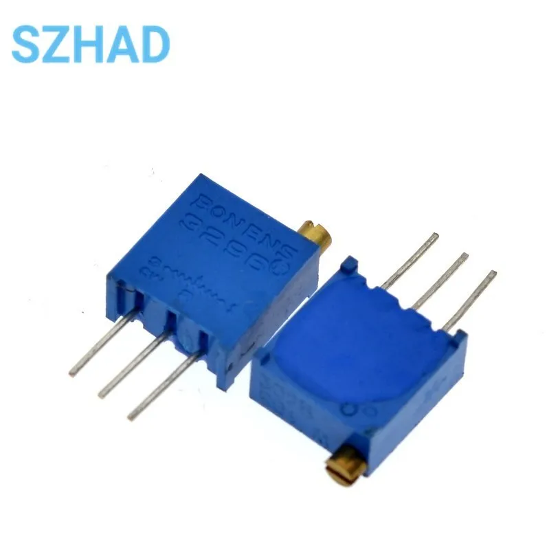 10PCS 3296 potentiometer Kit High Precision 3296W Variable Resistor 100R -1M 200R 500R 1k 2k 5K 10K 20K 50K 100K 200k 500k