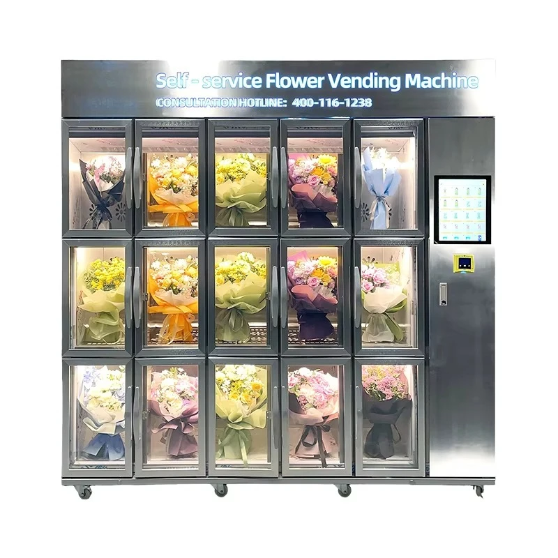 Fresh Flower Vending Machine New Popular Design Multi Features Wholesale Self Service Machine For Airport Business Use
