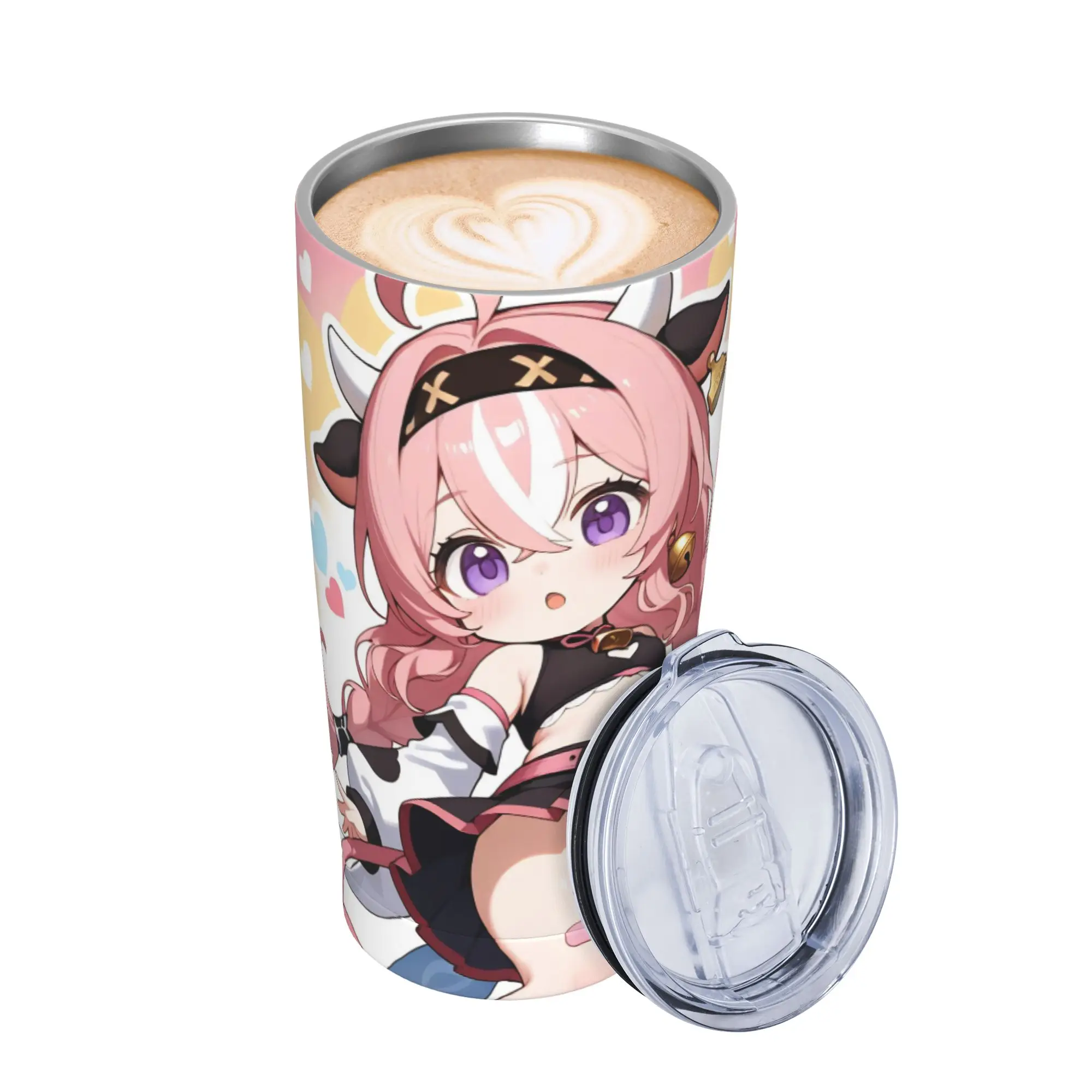 Trickcal C-Chibi Go Games Insulated Tumbler with Lid  Vacuum Coffee Mugs Double Wall Car Bottle Cup 20oz