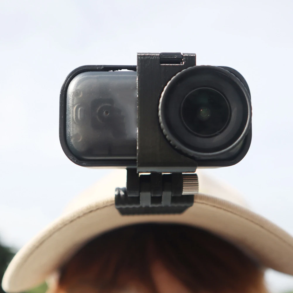 1 Pcs Versatile  For ABS For-DJI OSMO-NANO Thumb Black Sports Camera Hat Brim Mount  ABS Bracket Replace Practical Accessories