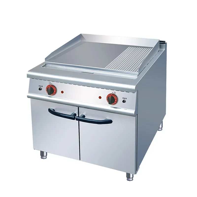 1/3 Pit Griddle Electric Griddle with Cabinet Commercial Jzh-TG Vertical Fried Steak Snack Griddle