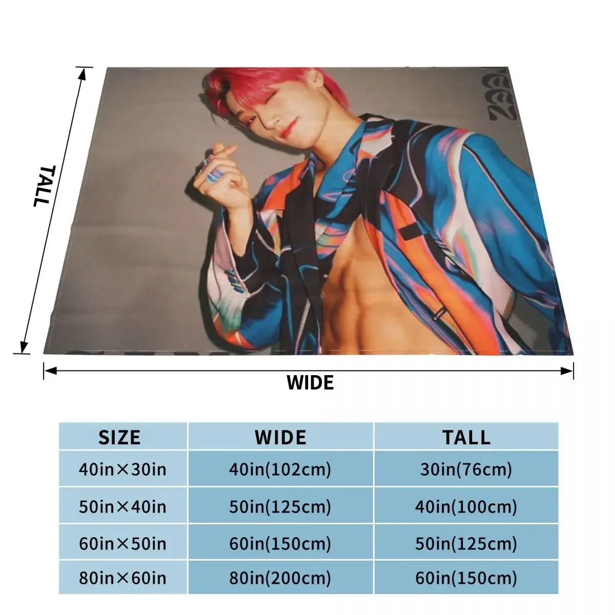 Choi San Ateez Throw Blanket Sofa Quilt halloween Moving Blanket Blanket Luxury