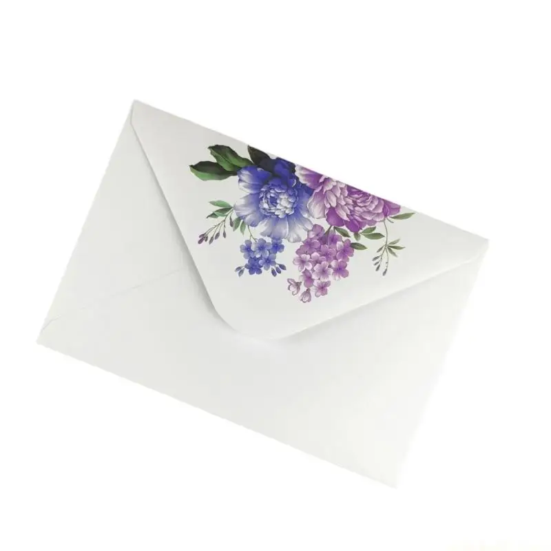 

100 нежных конвертов с цветочной тематикой размером 11 на 16 см отлично подходят для отправки реальных сообщений и объявлений.