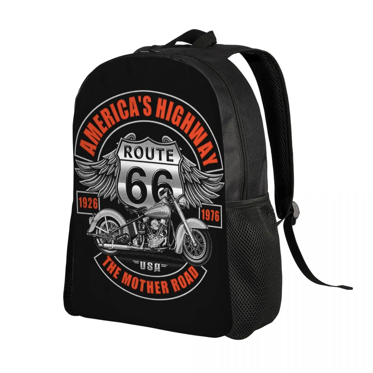 Custom Americas Highway Route 66 Travel Backpack Women Men School Laptop Bookbag College Student Daypack Bags