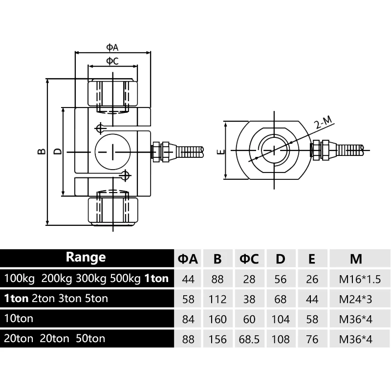 Cảm Biến De Celda De Carga Loại S, Transductor De Pesaje, Componente De Prueba De Tracción De Tensión, 100KG, 1000KG, 5 Toneladas