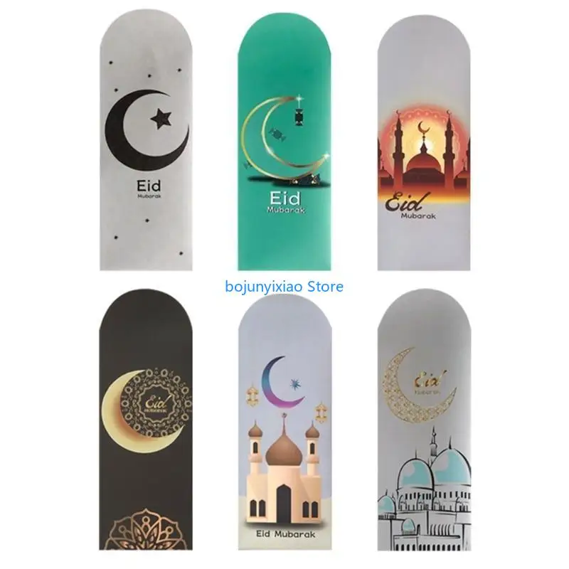 

900B Eid Mubarak Money Envelopes 6Pcs Ramadan Gift Card Holders Cash Packets Pockets