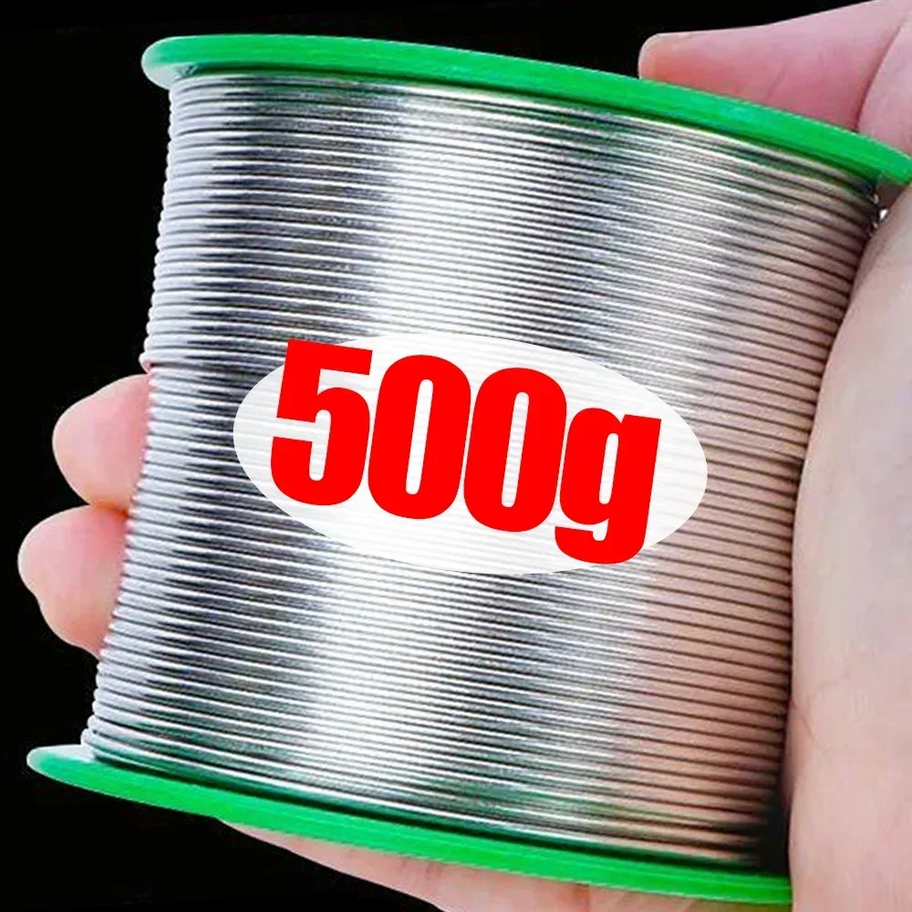 Kawat Solder 500/50g, alat memperbaiki batang, Solder, paduan timah, logam tembaga, kawat Solder suhu rendah mudah meleleh