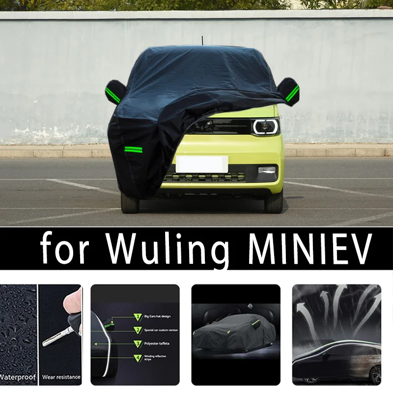 

Для Wuling MINI EV защитные полные автомобильные Чехлы Снежный чехол солнцезащитный водонепроницаемый пыленепроницаемый внешний автомобильные аксессуары