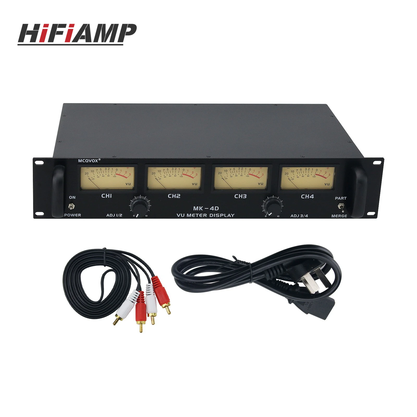 

HiFiAMP MK-4D 2U/MK-4A 3U 4 VU Meter Display Audio VU Meter High Performance Level Meter for Audio Amplifier