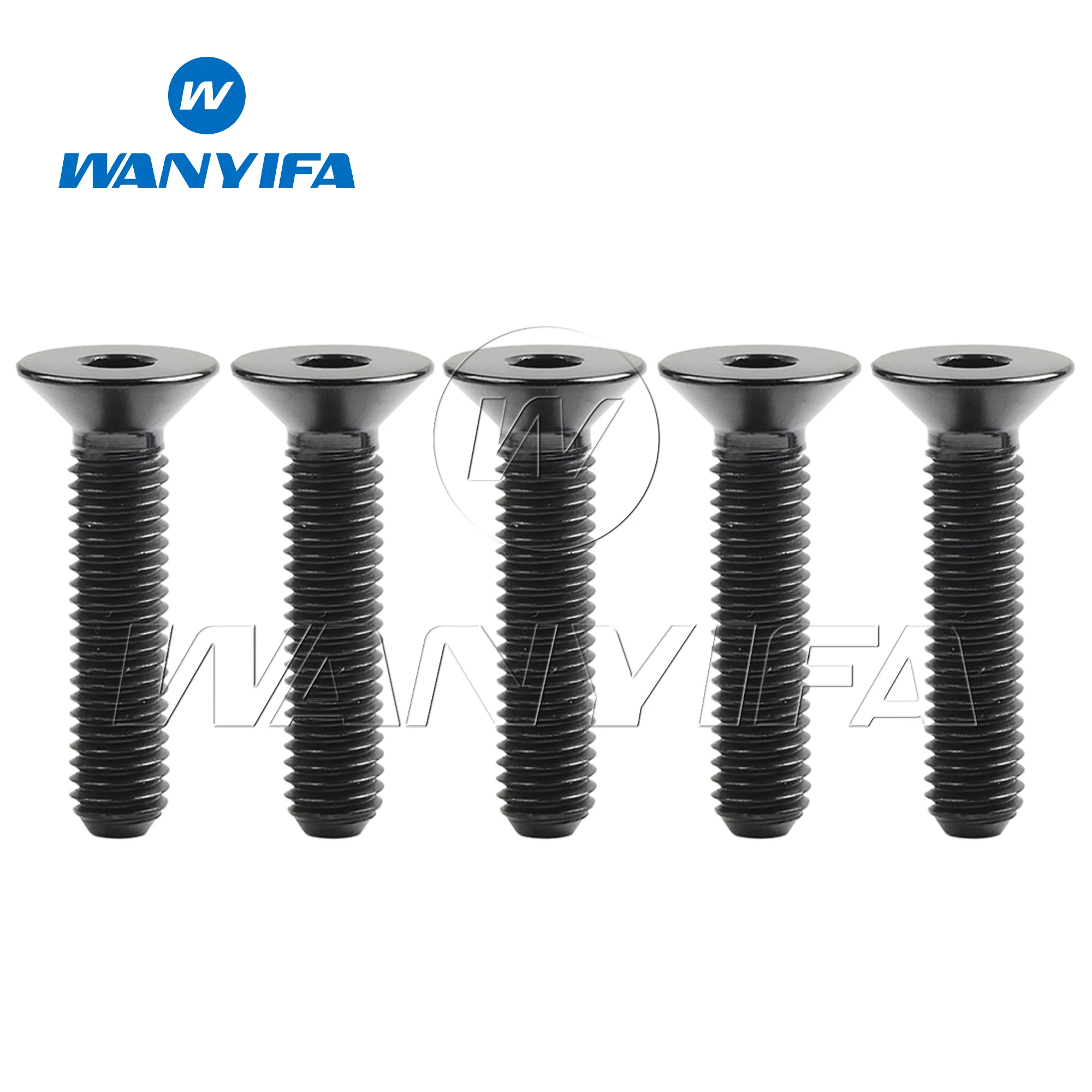 Wanyifa Titanium M4X 8 10 12 15 20 mm Hex Allen Socket Cap Head Bolt Screw for Bicycle Bike 5/12pcs