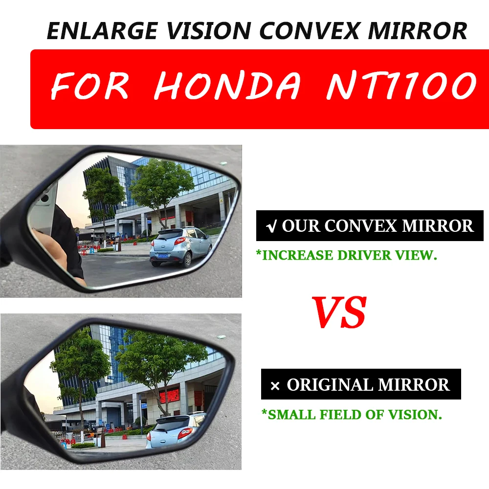 For Honda NT1100 NT 1100 NT 1100NT 2024 Motorcycle Accessories Increase Driver Vision Rearview Mirrors Convex Mirror View Lens