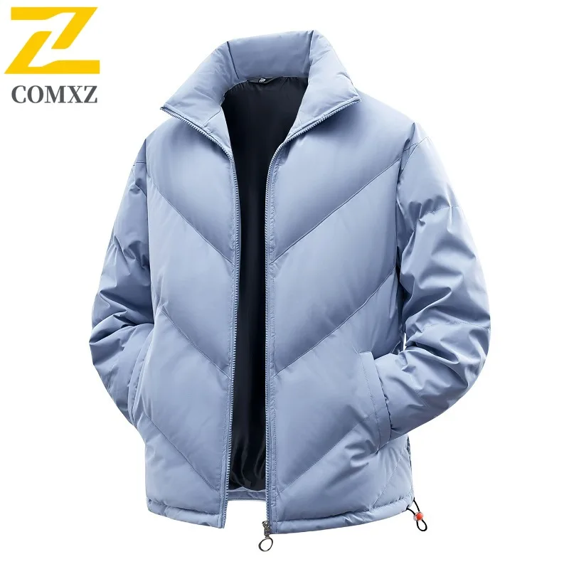 

COMXZ Хлебная куртка Ветрозащитная легкая уличная стильная дорожная стеганая куртка для катания на лыжах Минималистичная стеганая куртка Мужская одежда