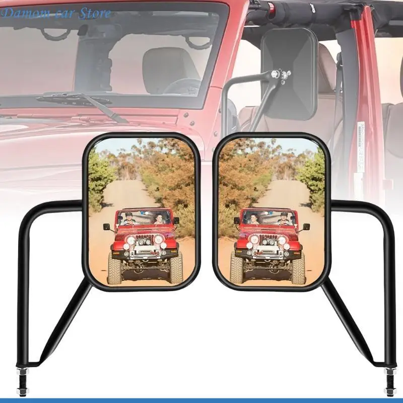 A2UC Secure Drive Door Sideoff Reflector for Safe Driving Car Wide Field Of View, Anti Vibration Quicker Installation 2 Pack