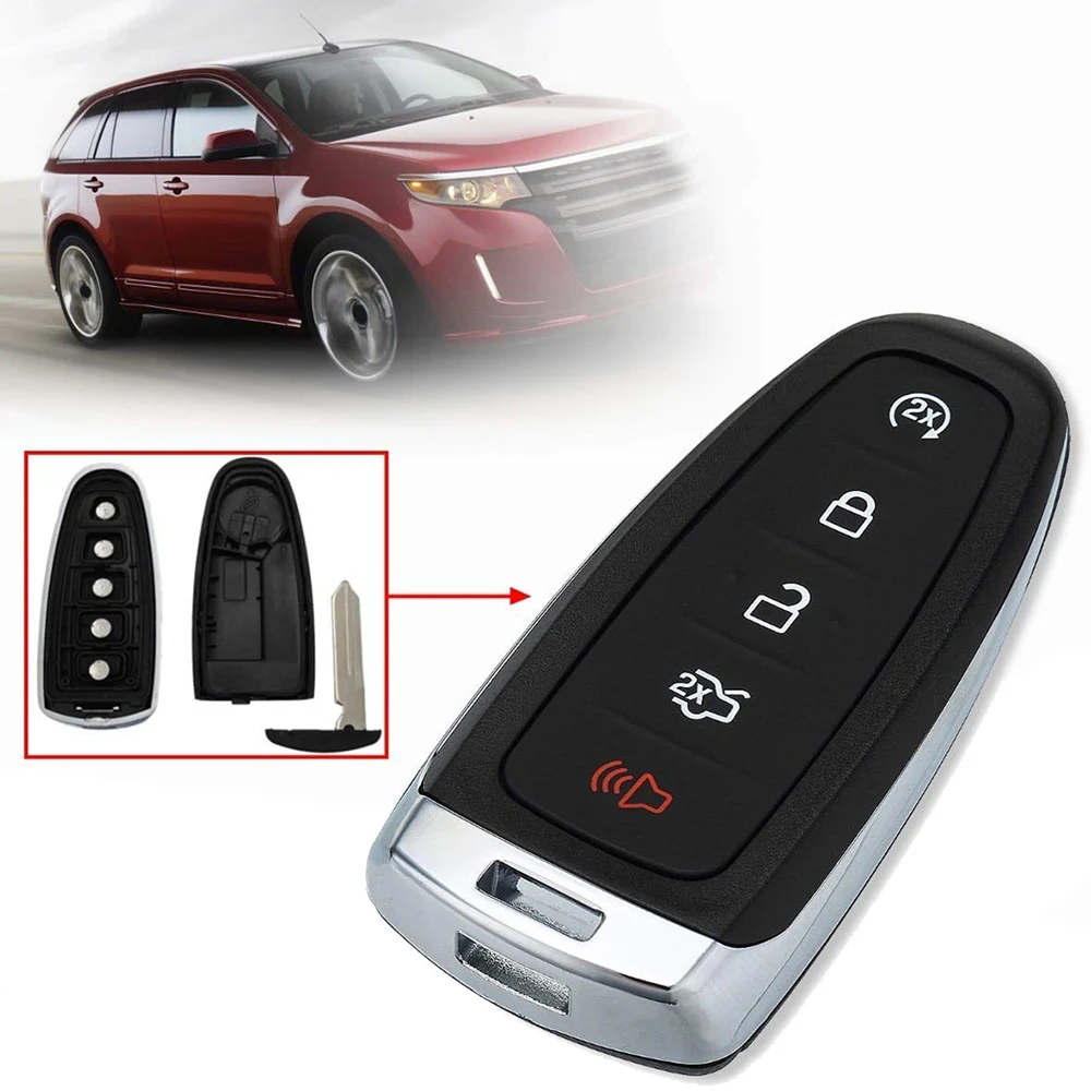 Car 5 Button Trunk Launch Unlock Remote Key Shell for Ford Edge Explorer Escape Flex MKS MKT 2011 2012 2013 2014