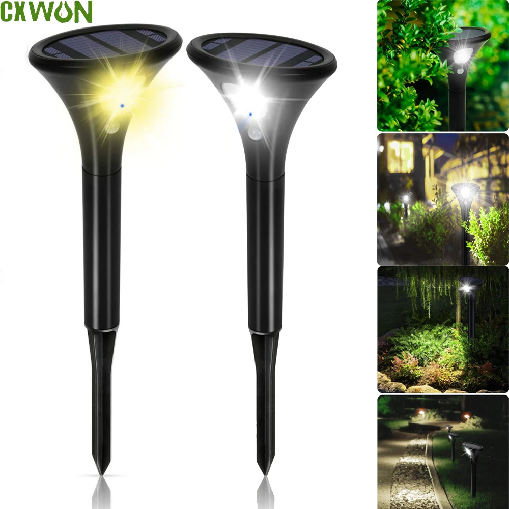 Solar Pathway Lights LED-tuinverlichting op zonne-energie 2 modus Max. 120 uur Verlichting Waterdichte zonnesensorlamp buiten voor tuin Patio