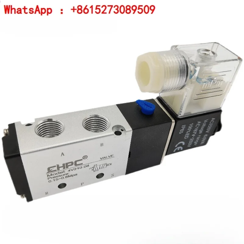 

Пневматический электромагнитный клапан CHPC 4V210-08/DC24V, электромагнитный регулирующий клапан AC220V, 2-позиционный 5-направленный клапан