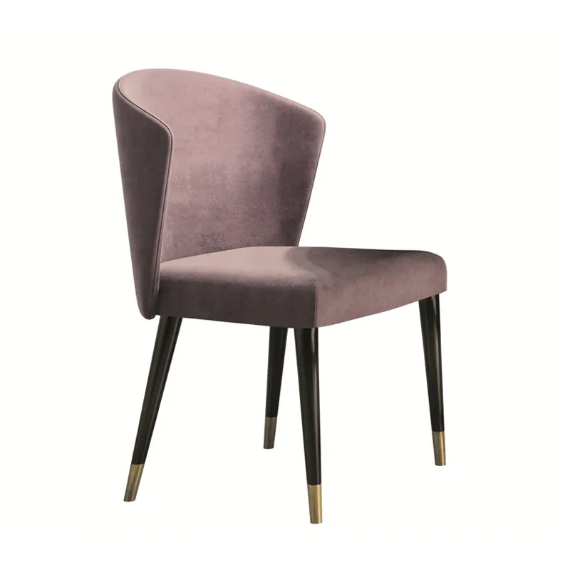 Nordischer Esszimmerstuhl aus massivem Holz, einfacher Familienstuhl mit Rückenlehne