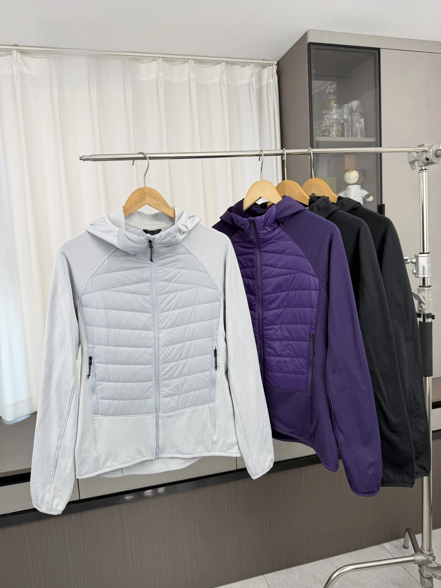 Unisex Outdoor Hooded Patchwork Cotton Jacket Warmth Fashion Urban Style Long Sleeve Standard Fit Thickened Autumn Winter Coat