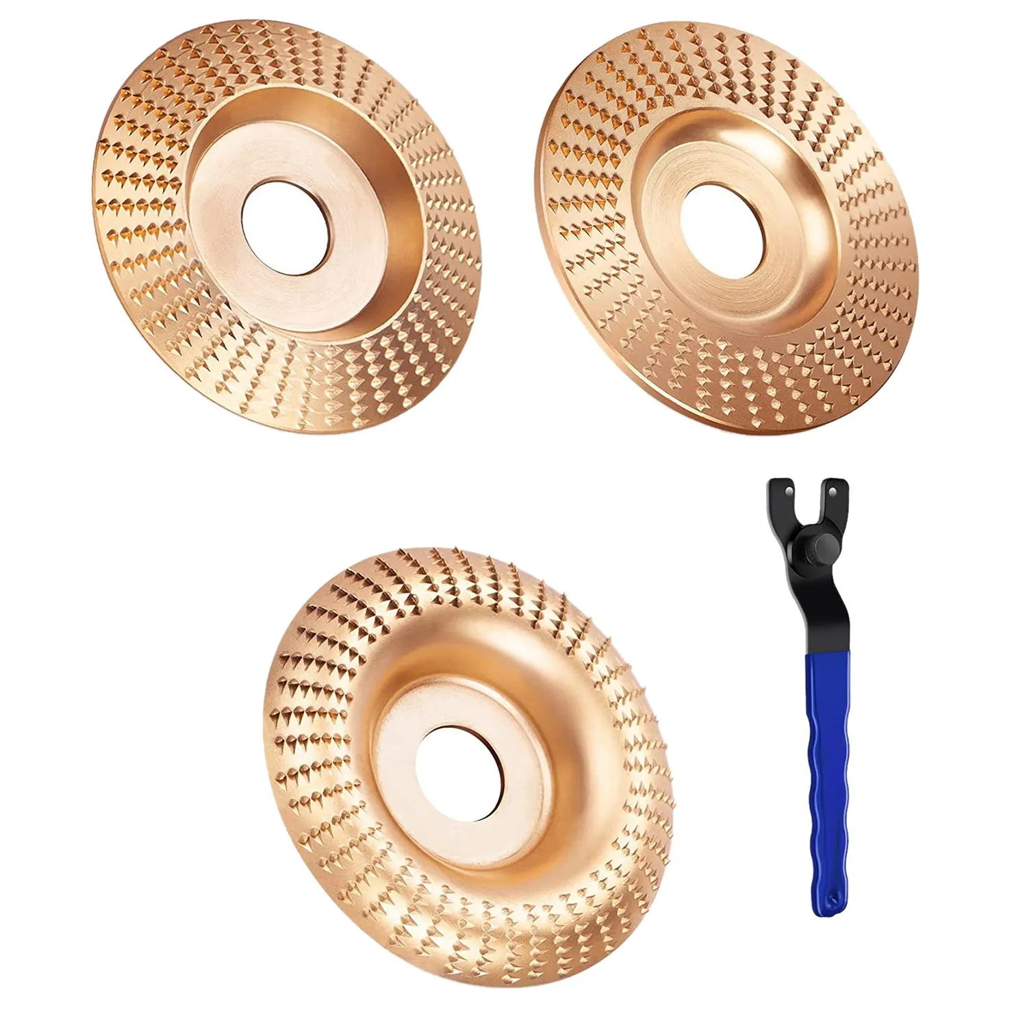 

3Pcs Grinder Wheel Disc Angle Grinder Wood Carving Disc for 4 inch and 4 1/2 inch Angle Grinders Grinding Wheel Shaping