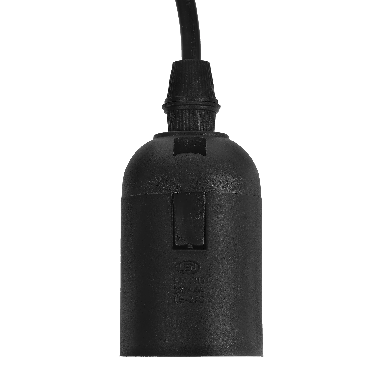 

E27 Light Socket Pendant Lamp Holder 1.2M Black Cord Plastic Base Replacement Accessories for Kitchen Living Room