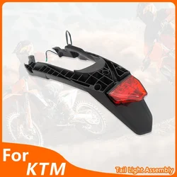 Motorcycle LED Tail Light Rear Fender Brake Stop License Plate Lamp Enduro Dirt Bike Taillight Bracket Holder For KTM 2024