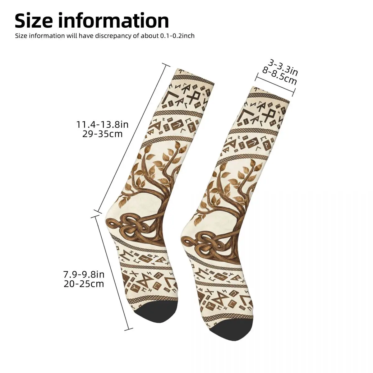 Celtic Knot Tree Of Life -Yggdrasil Socks Harajuku High Quality Stockings All Season Long Socks for Man Woman's Birthday Present