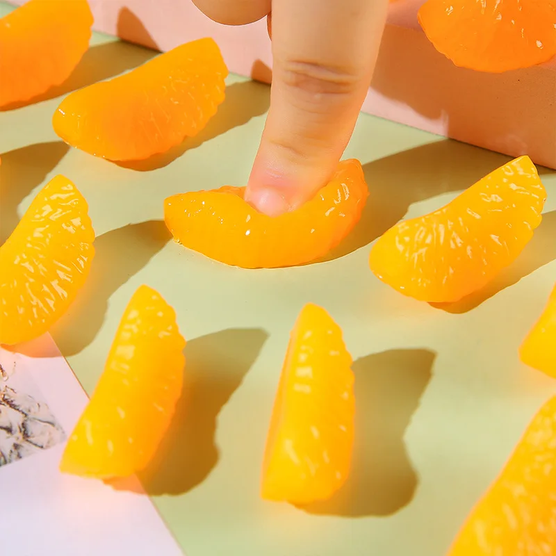 10Pcs/bag Fun Simulation Orange Soft Pinch Squeeze Toys Realistic Fruit Children's Stress Relief Vent Toys Play House Toys Gift