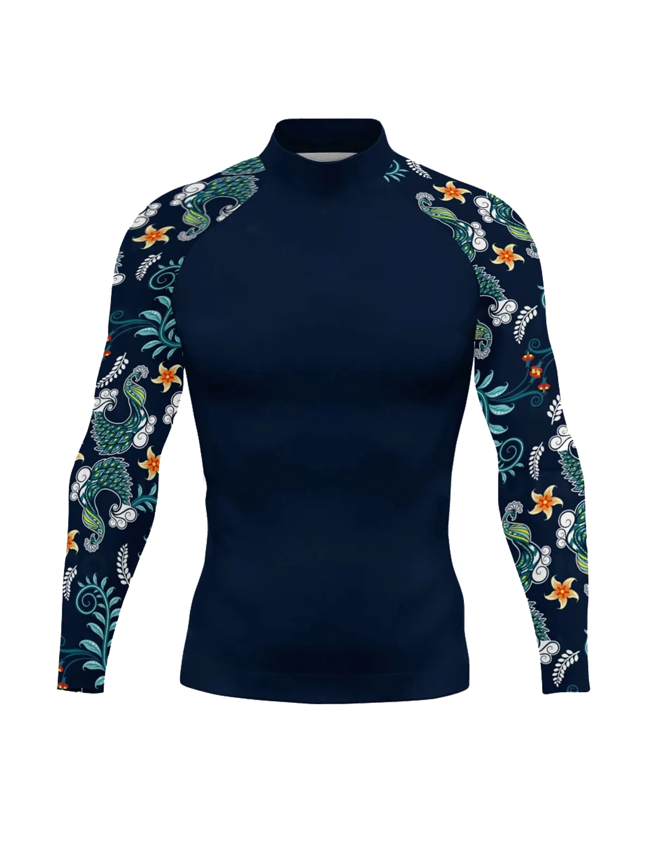 Tops para surf, camisetas ajustadas para nadar y bucear, traje de baño de manga larga para hombre, protección UV, ropa de surf
