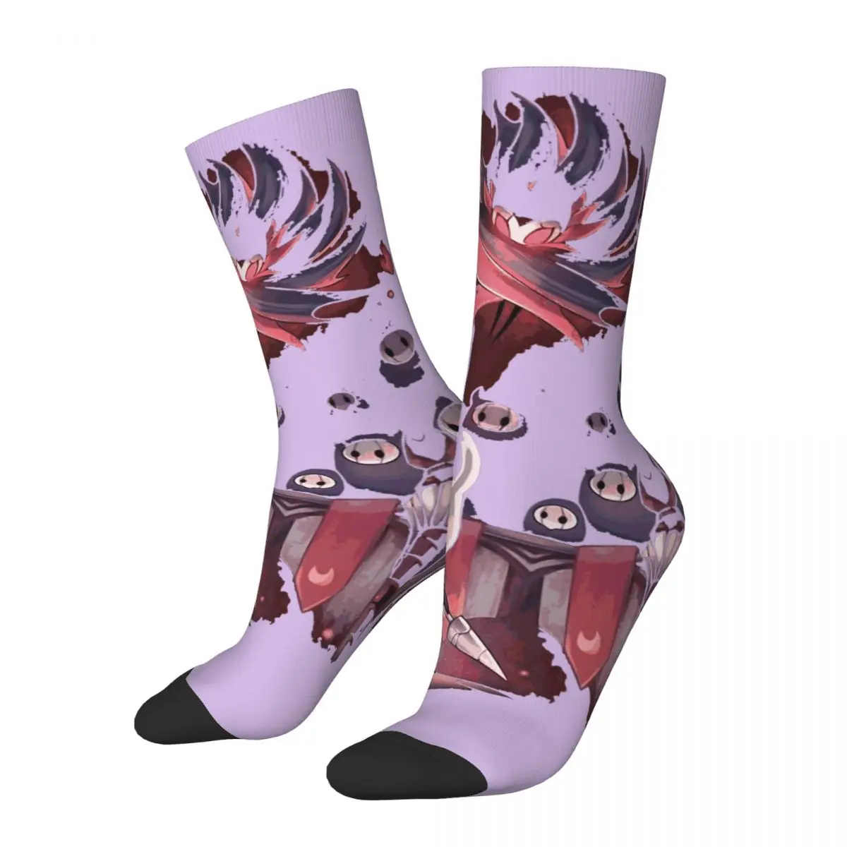 Hip Hop Vintage Facing Grimm Crazy Men's Compression Socks Unisex Hollow Knight Harajuku Seamless Printed Funny Happy Crew Sock