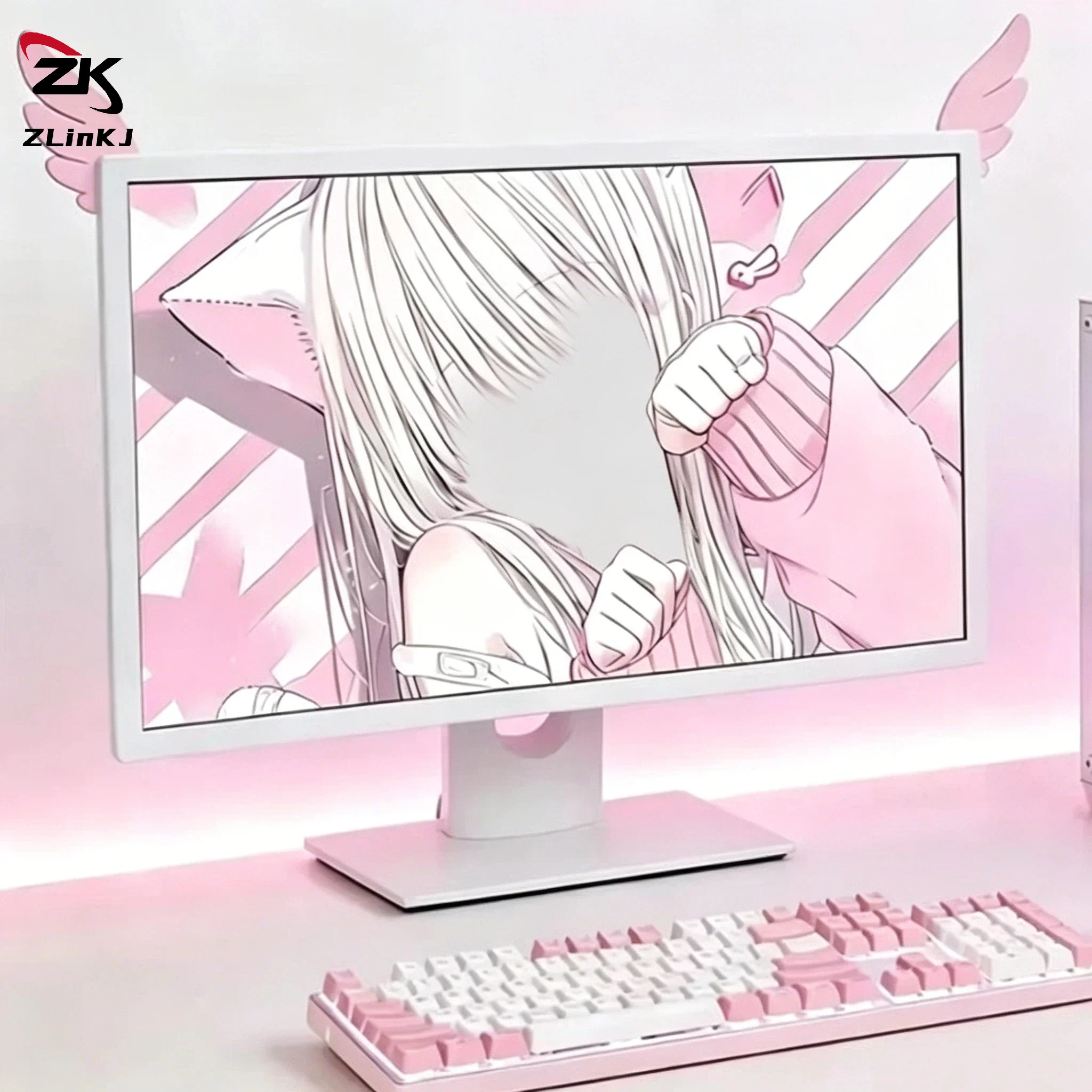 (ZYDD01) 1Pair 3D Printed Wing Computer Monitor Decorations Wing LCD Screen Monitor Decorations Christmas Gift