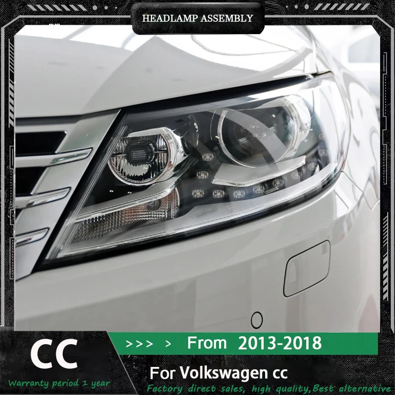 

Car Accessories for VW Passat Head Light 2013-2018 Passat CC Headlight America DRL Turn Signal Low High Beam Projector Lens