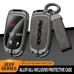 Zinc Alloy Car Key Case Cover Shell Fob For Jeep Renegade Remote Control Protector For JEEP RENEGADE Key Cover Auto Accessories