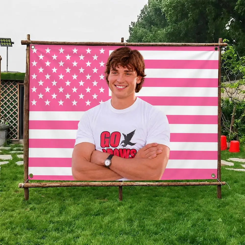 T-Tom W-Welling Flags Custom Wall Hanging Background Art Banner for Bedroom Home Living Room Outdoor Decor