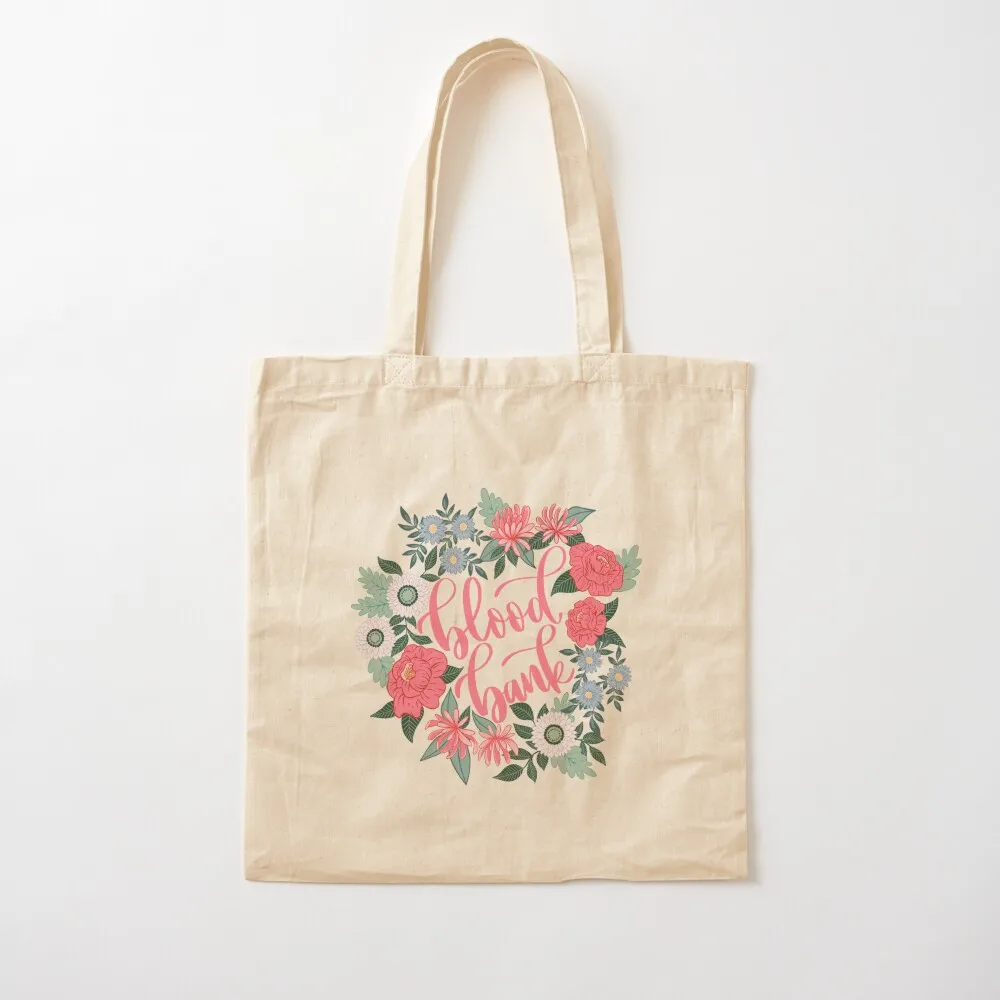 

Blood Bank Floral Wreath Tote Bag Gift bag shopper bag women canvas Women's shopper Canvas Tote