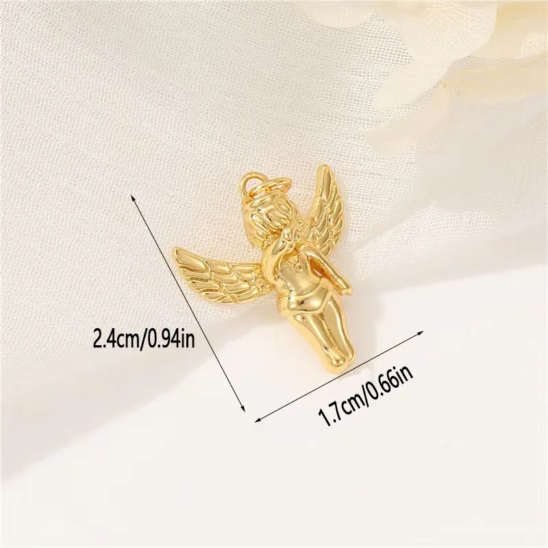 1PC fashionable and personalized copper sun angel DIY pendant accessory necklace bracelet earring accessory pendant - view 2