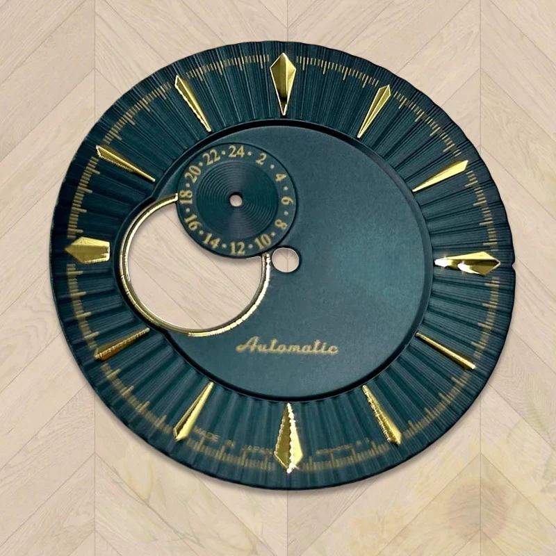 قرص NH39 بشعار كوكتيل S مقاس 35 مم متوافق مع أجزاء الساعة الميكانيكية غير المضيئة لحركة NH39