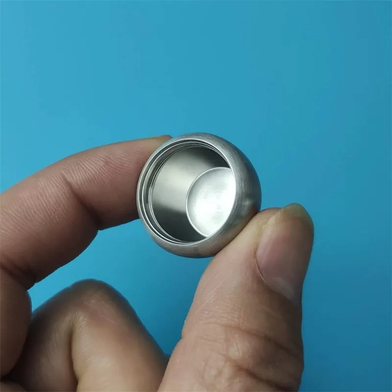 Pure titanium apple shaped small medicine box, waterproof and moisture-proof sealed bottle, portable medicine pillbox, storage m