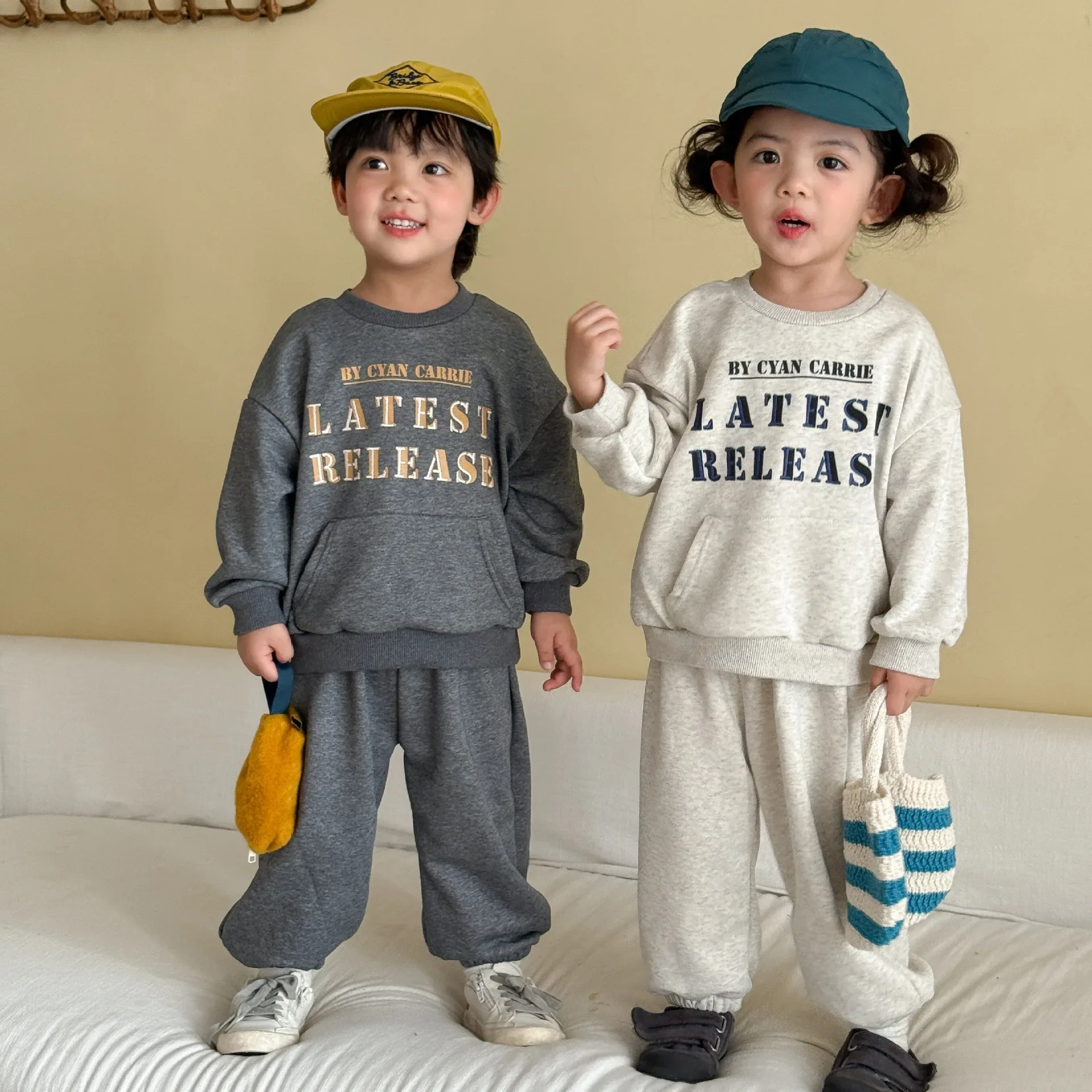Children's Sets Boys Autumn Sports Suit Girls' Casual 2026 New Spring Autumn Baby Boys' Hoodie and Pants Two-piece Set