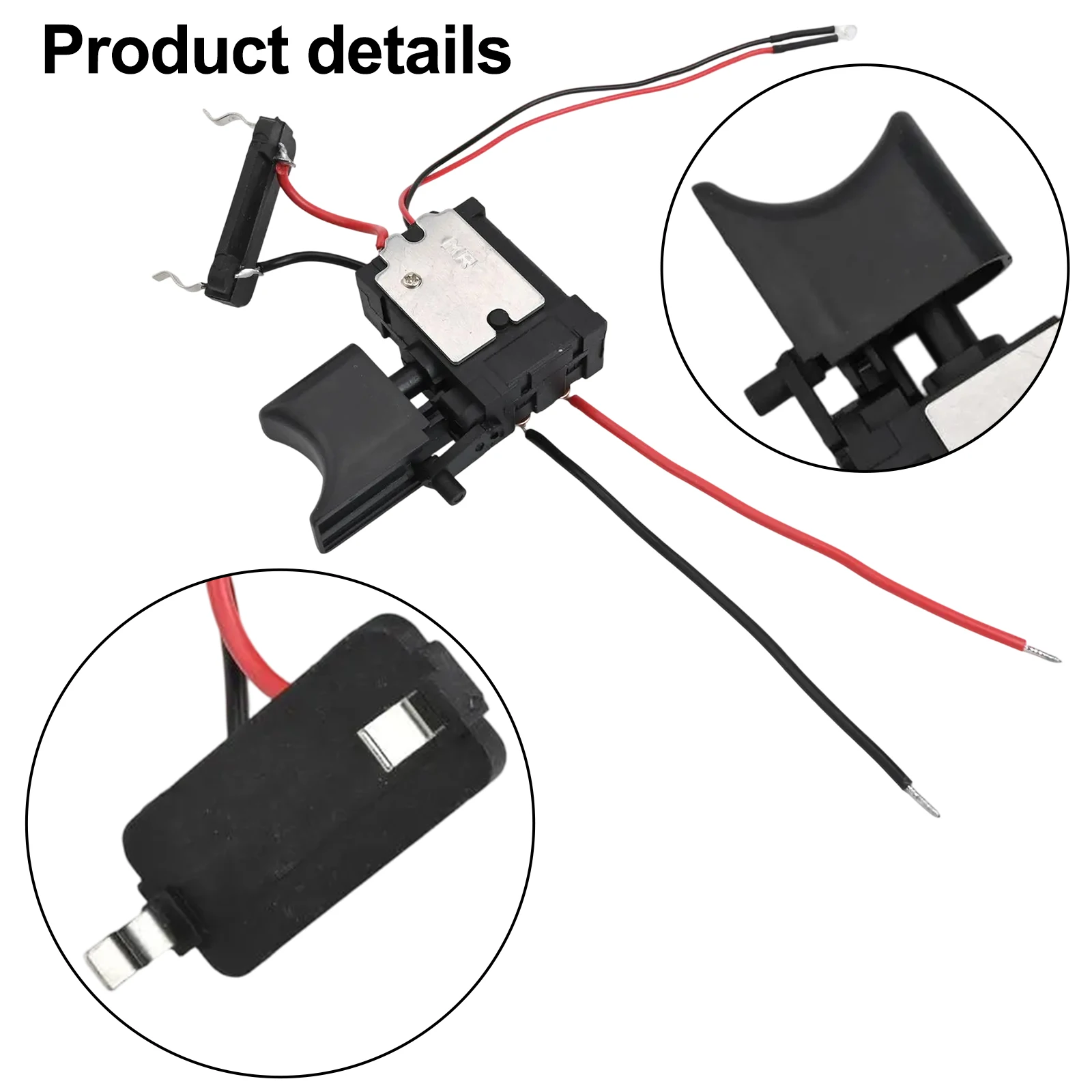 

1pc Electric Hand Drill Trigger Switch Replacement Parts For 16.8V 18V Lithium Battery Cordless Drill Speed Control Switch