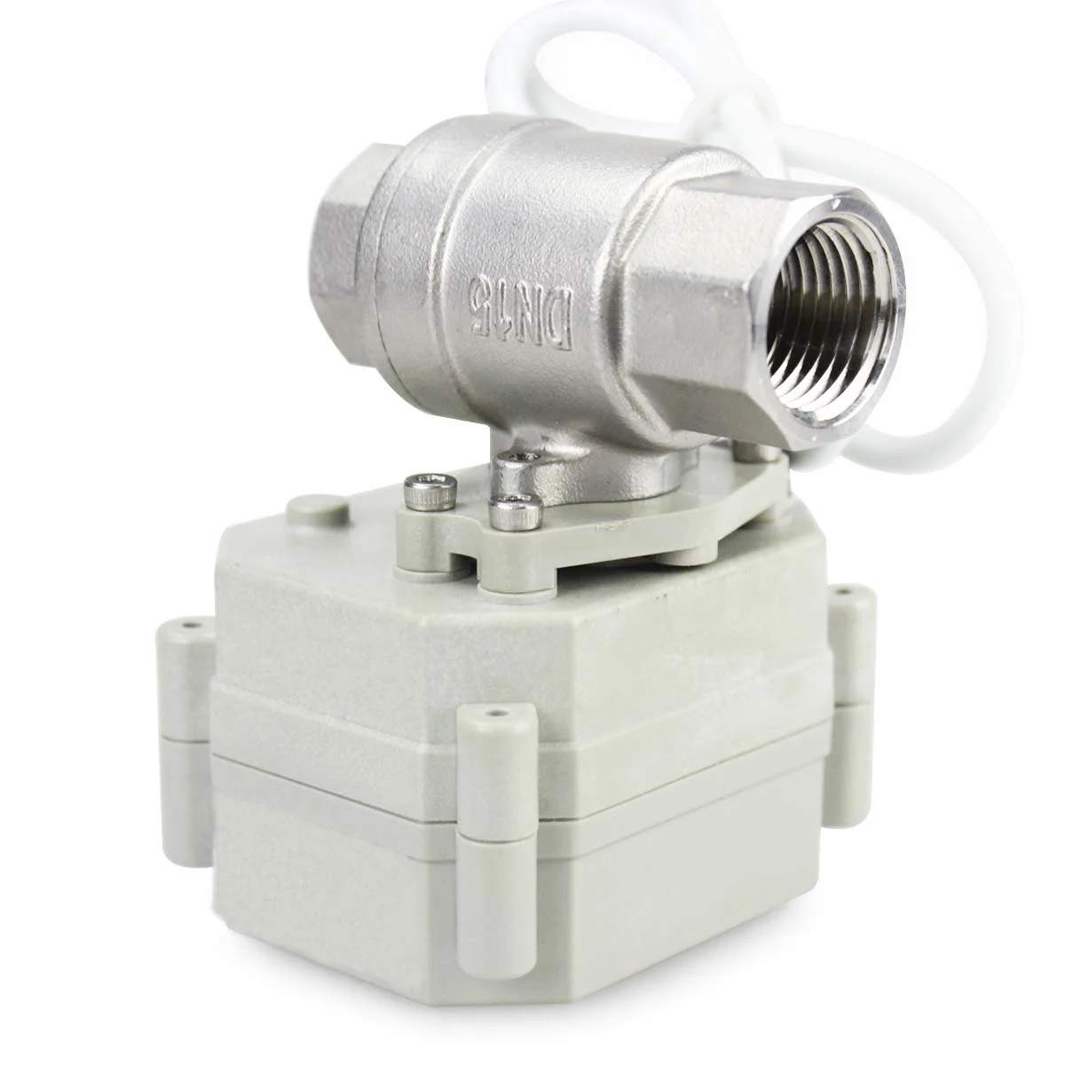 1/4“ Stainless Steel 2 Way AC110-230V CR202 Electric Motorized Ball Valve Switching Control Valve Auto Return When Power Off
