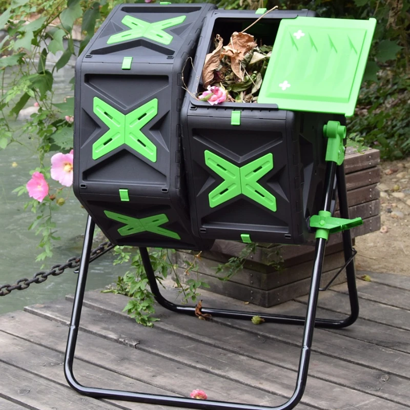 No-turn pile aerobic compost bucket with bracket outdoor garden gardening compost bucket fermentation bucket homemade